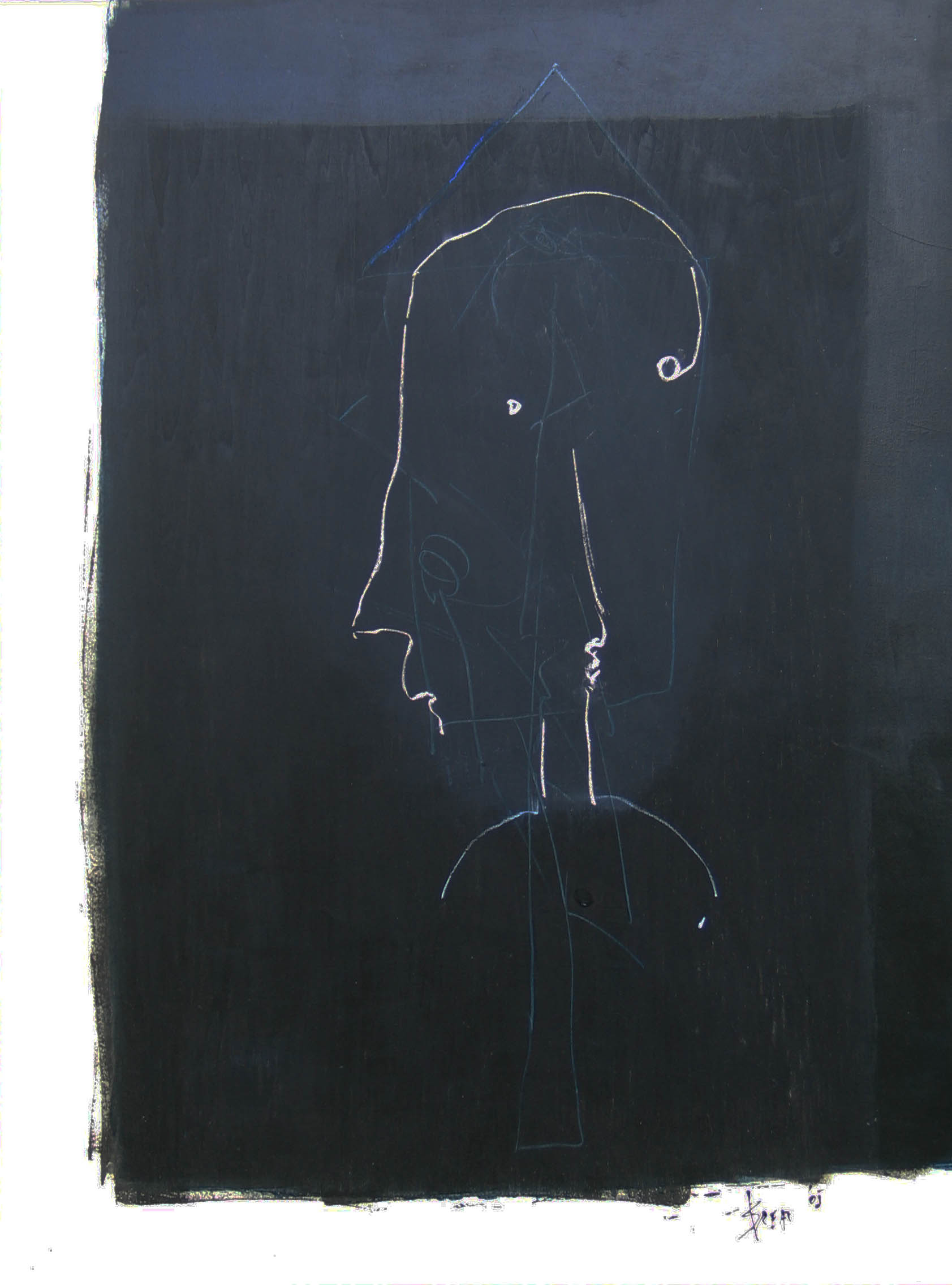 Img 0054le clown 80x60 technqiue mixte 