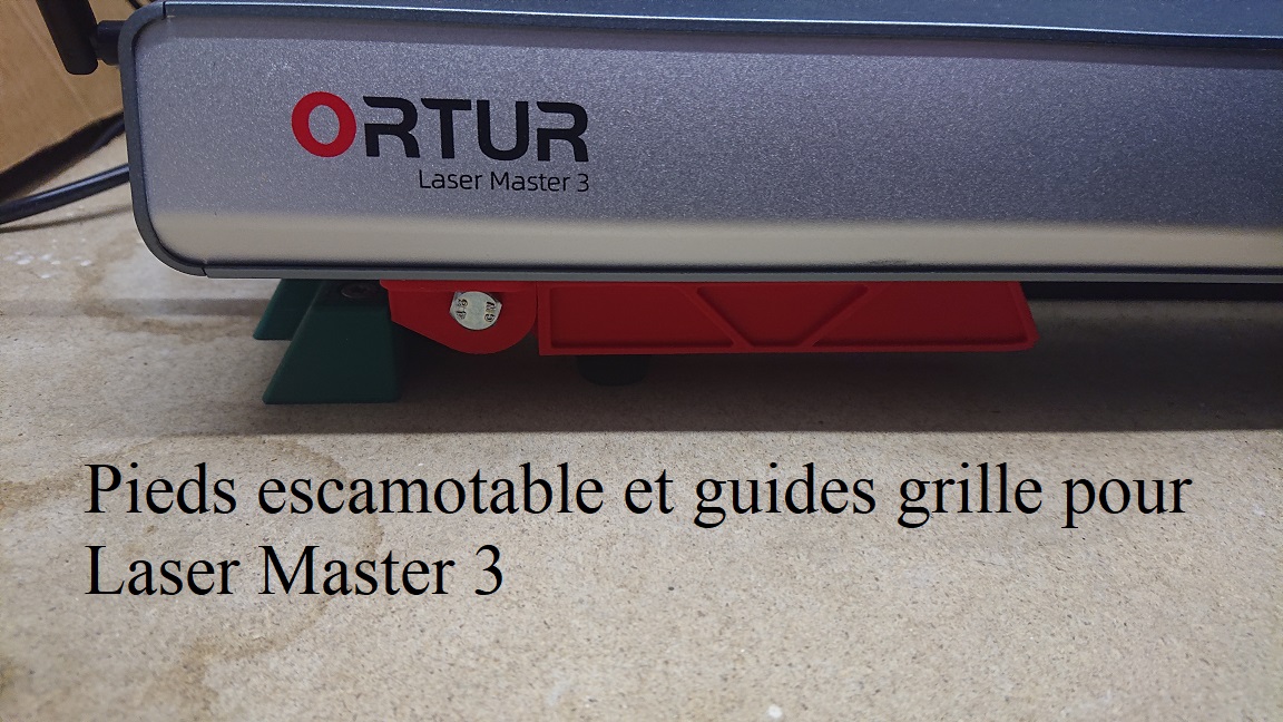 06 pieds escamotable et guides grille pour laser master 3 8 