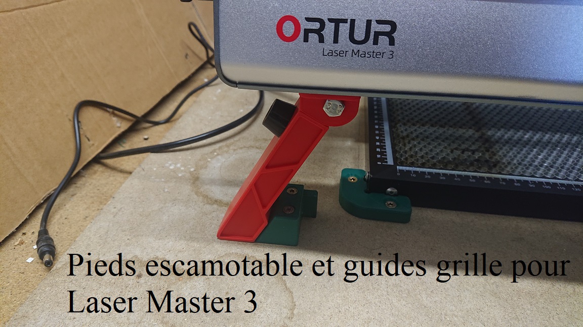 06 pieds escamotable et guides grille pour laser master 3 7 