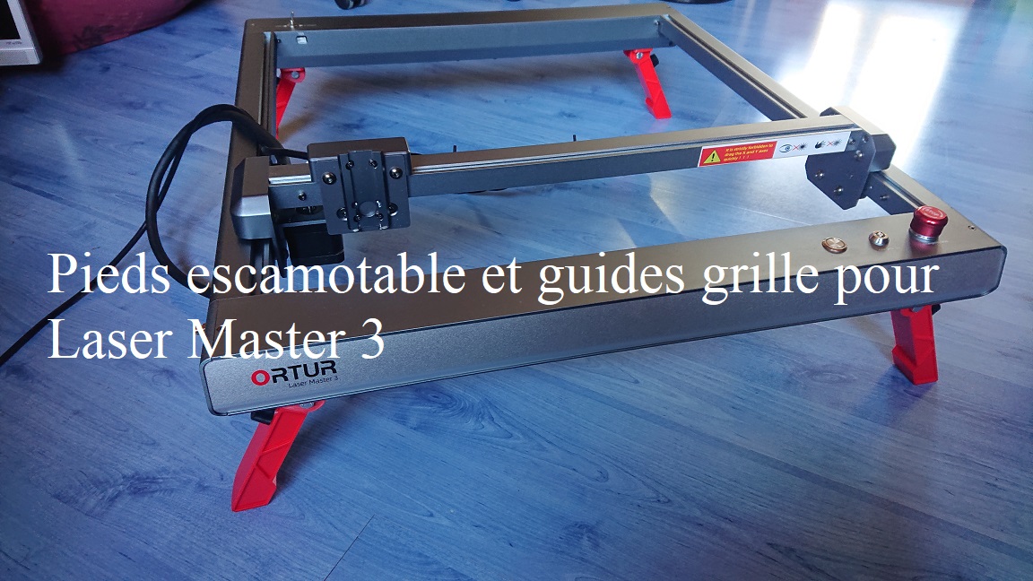 06 pieds escamotable et guides grille pour laser master 3 4 