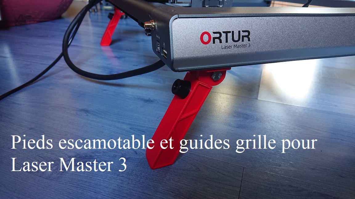 06 pieds escamotable et guides grille pour laser master 3 3 
