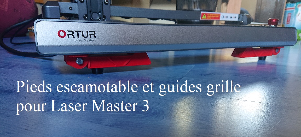 06 pieds escamotable et guides grille pour laser master 3 1 