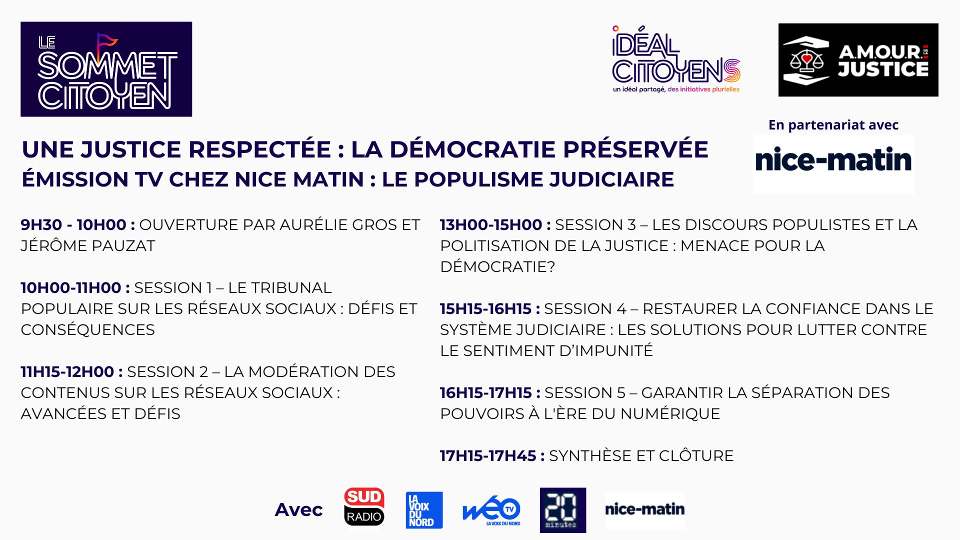 Programme populisme judiciaire tv nice matin