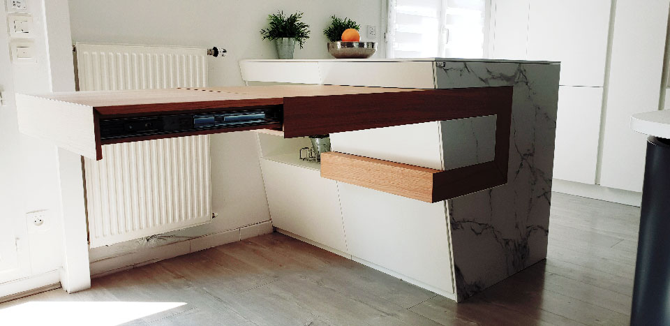 Ilot table extensible