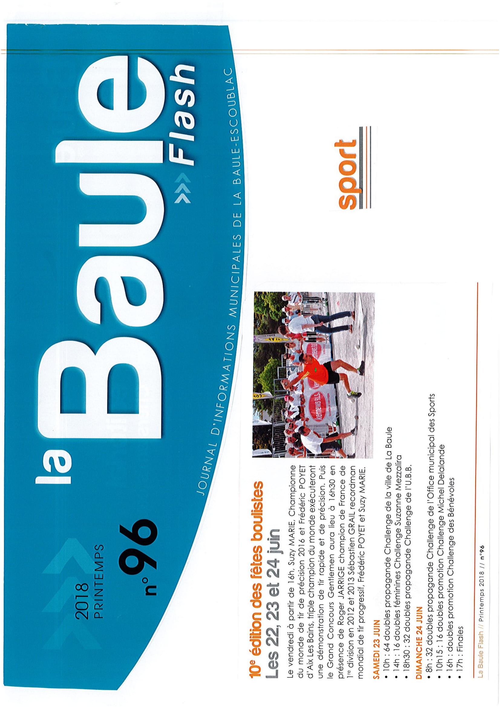 Revue de presse des 10emes fetes boulistes de La Baule 02