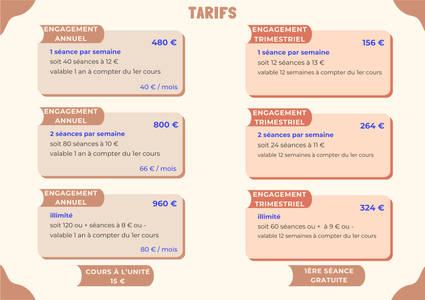 1 tarifs