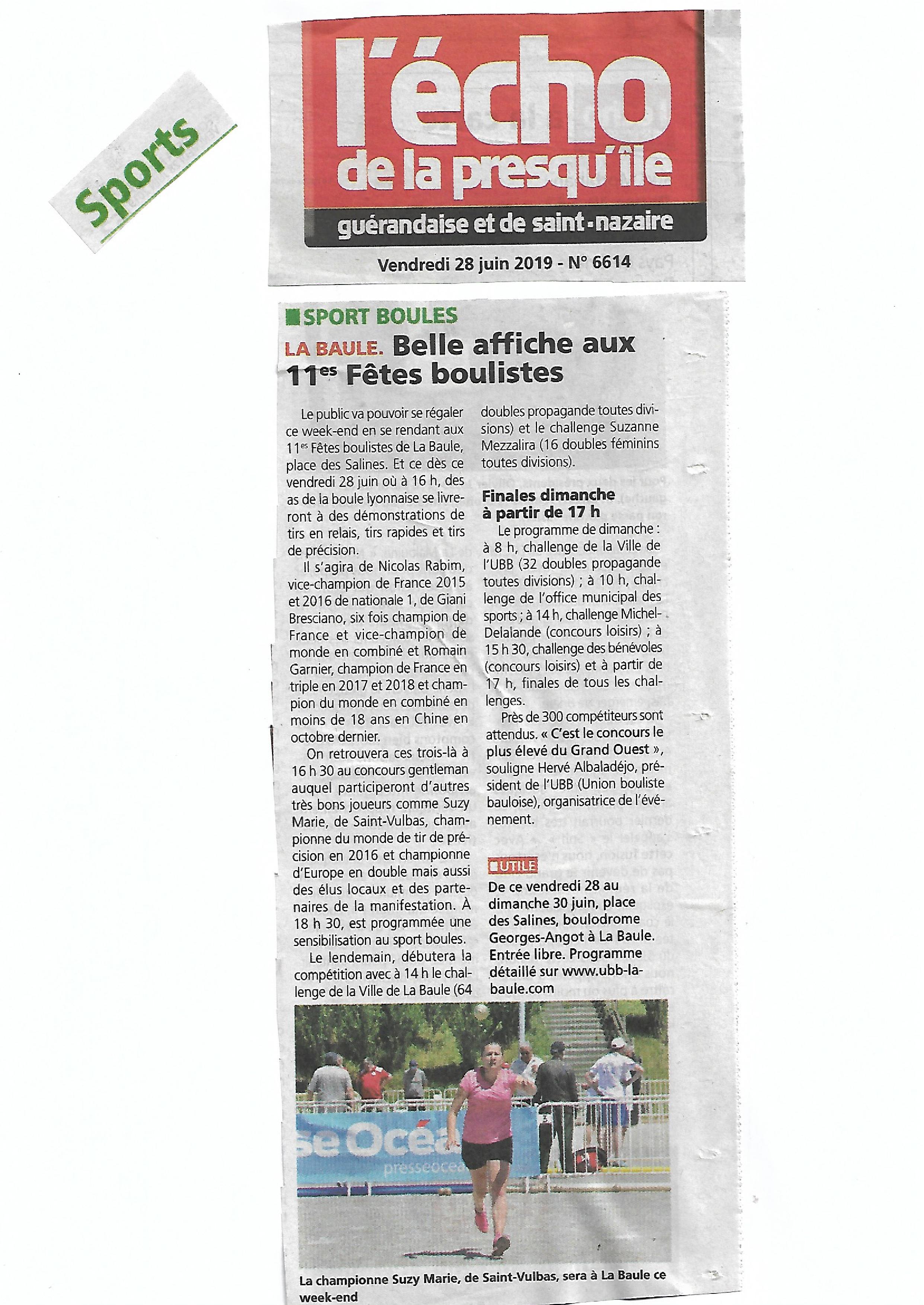 Article Echo de La Presqu ile page 001