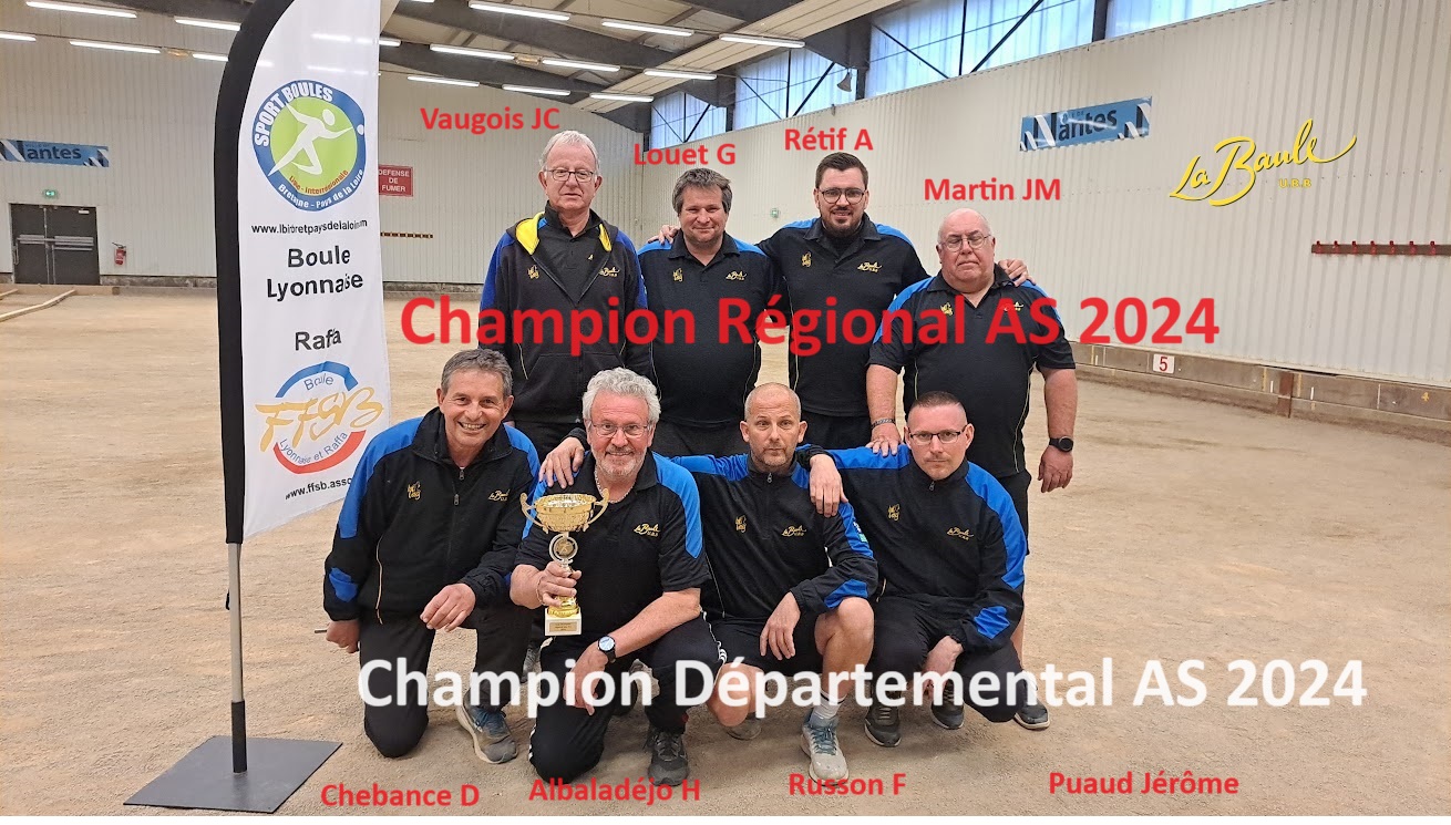  l'équipe de l'U.B.B championne régional des A.S 2024 à Nantes le 14 avril