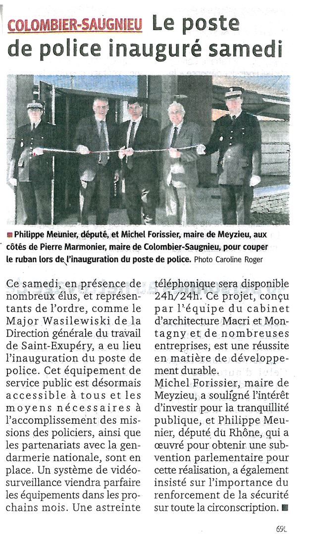 Article inauguration Poste Police
