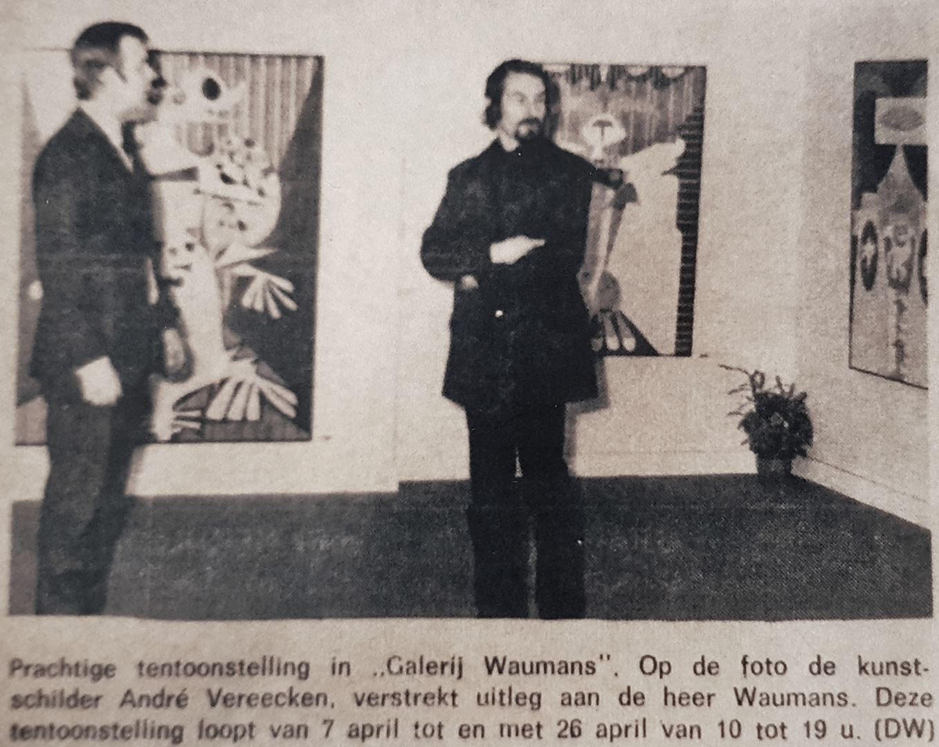 André Vereecken en Luk Waumans in 1972.