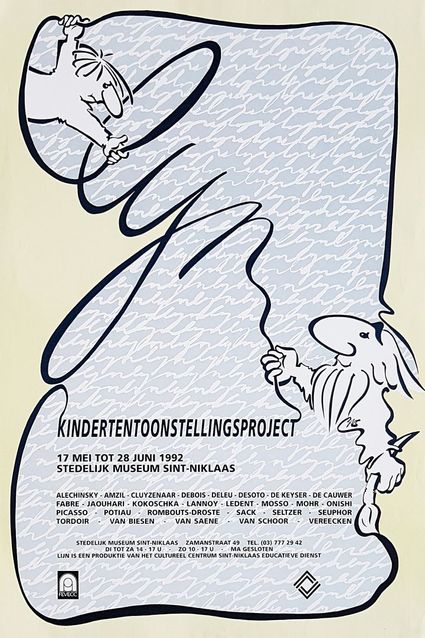 Affiche tentoonstelling LIJN 1992 - Sint-Niklaas.
