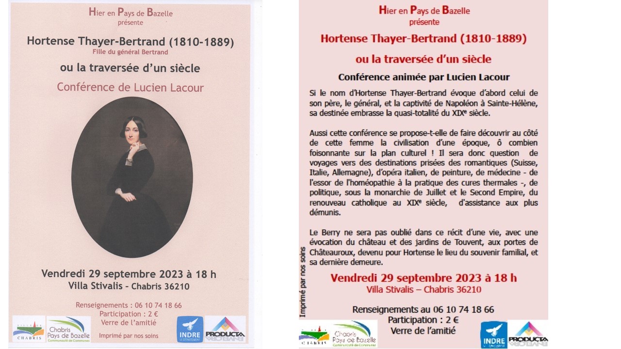 Conférence : Hortense Thayer -Bertrand