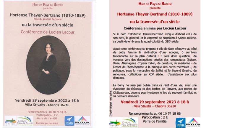 Conférence : Hortense Thayer -Bertrand