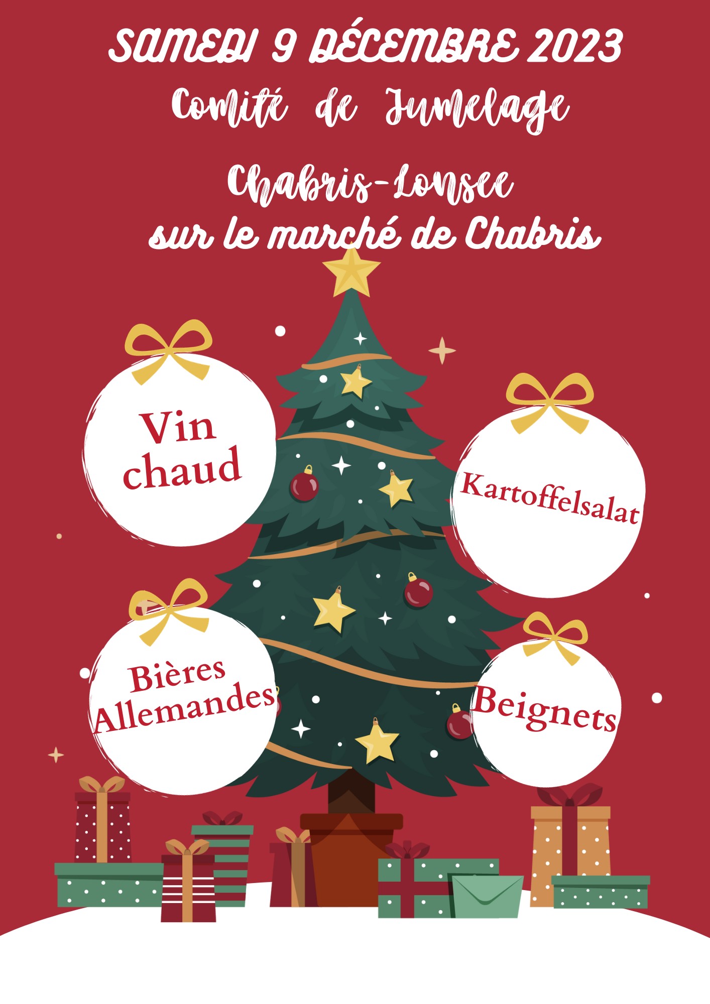 Le marché de Noel du comité de jumelage