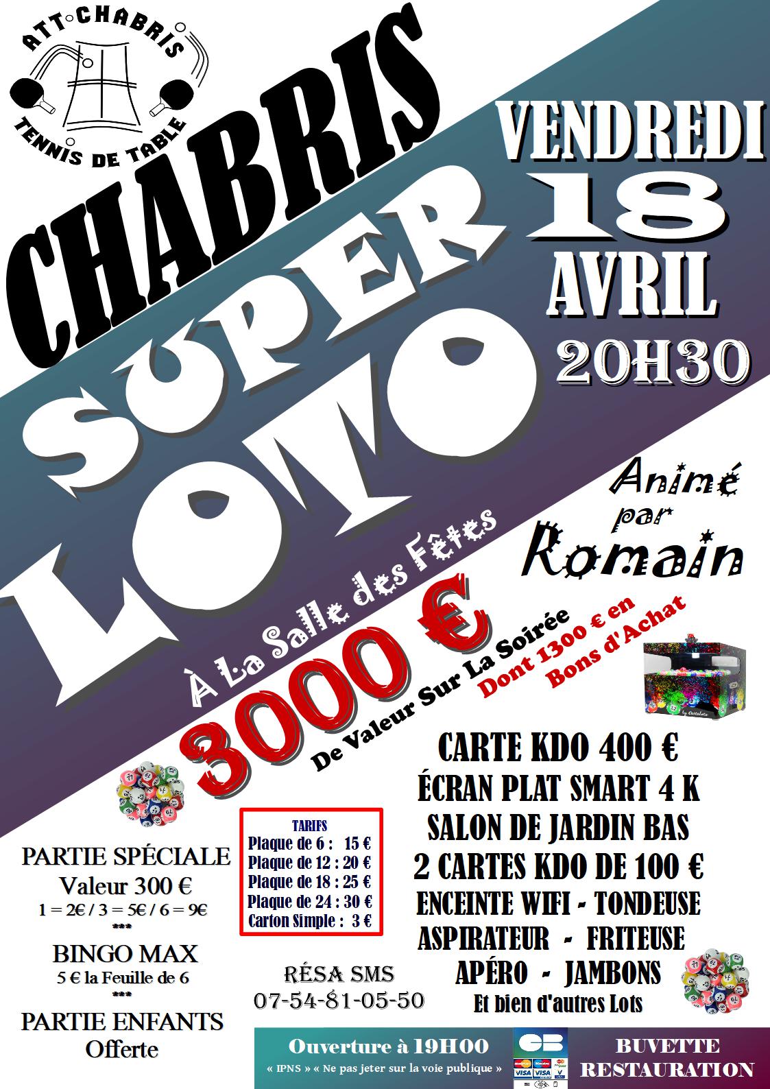 Tennis de table : super loto
