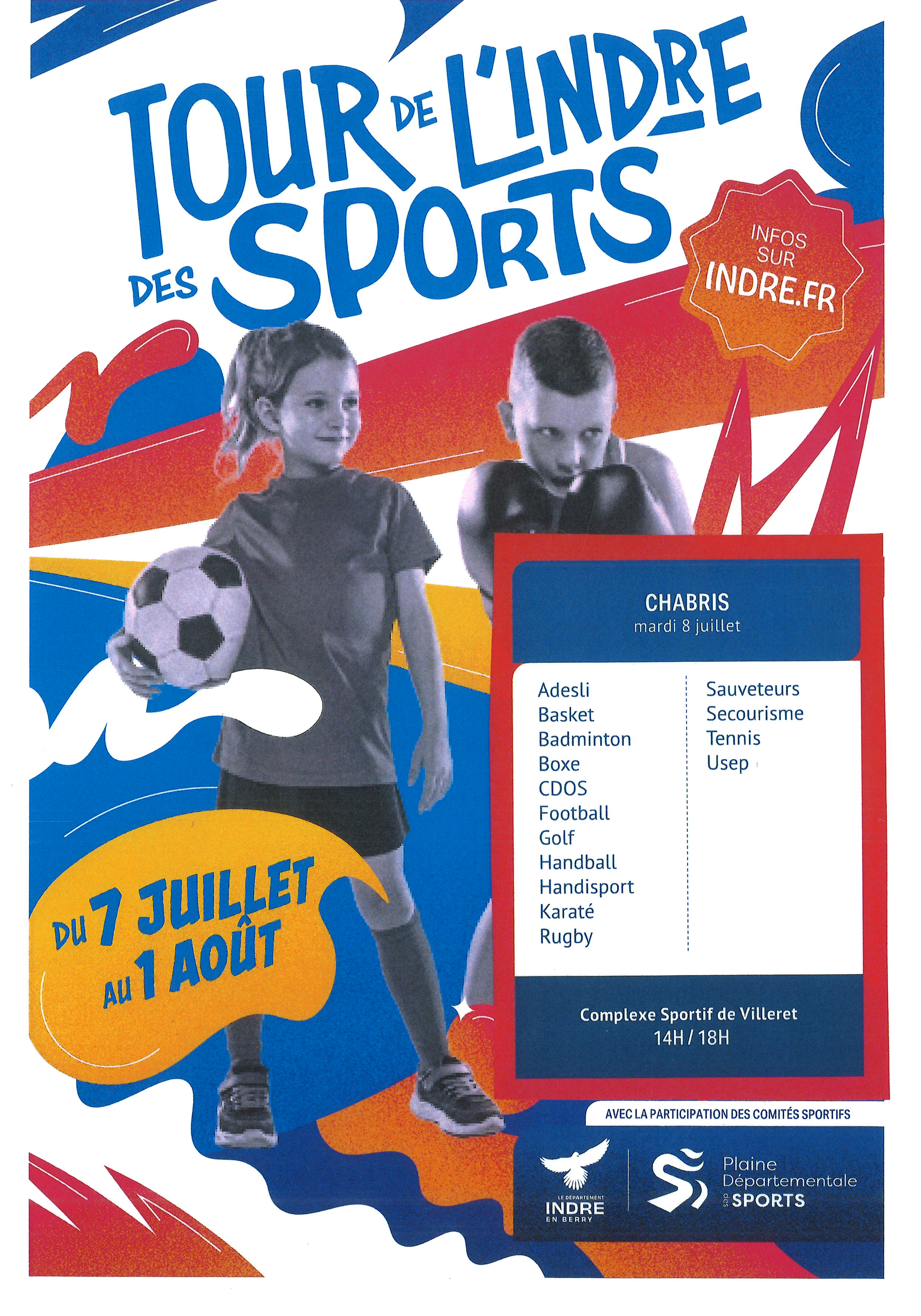 Tour de l'Indre des sports à Chabris