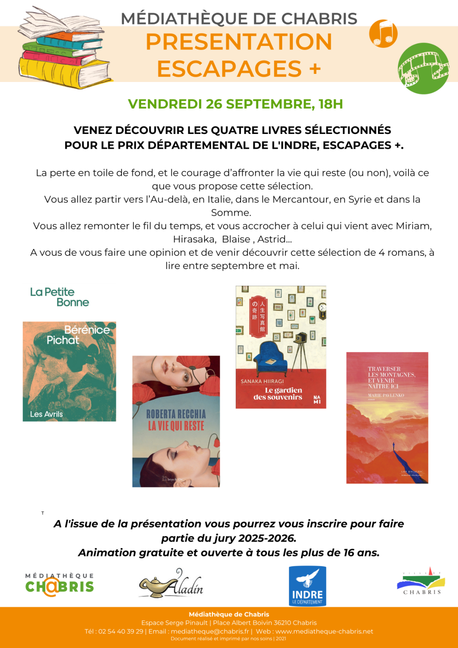Médiathèque : présentation Escapages +