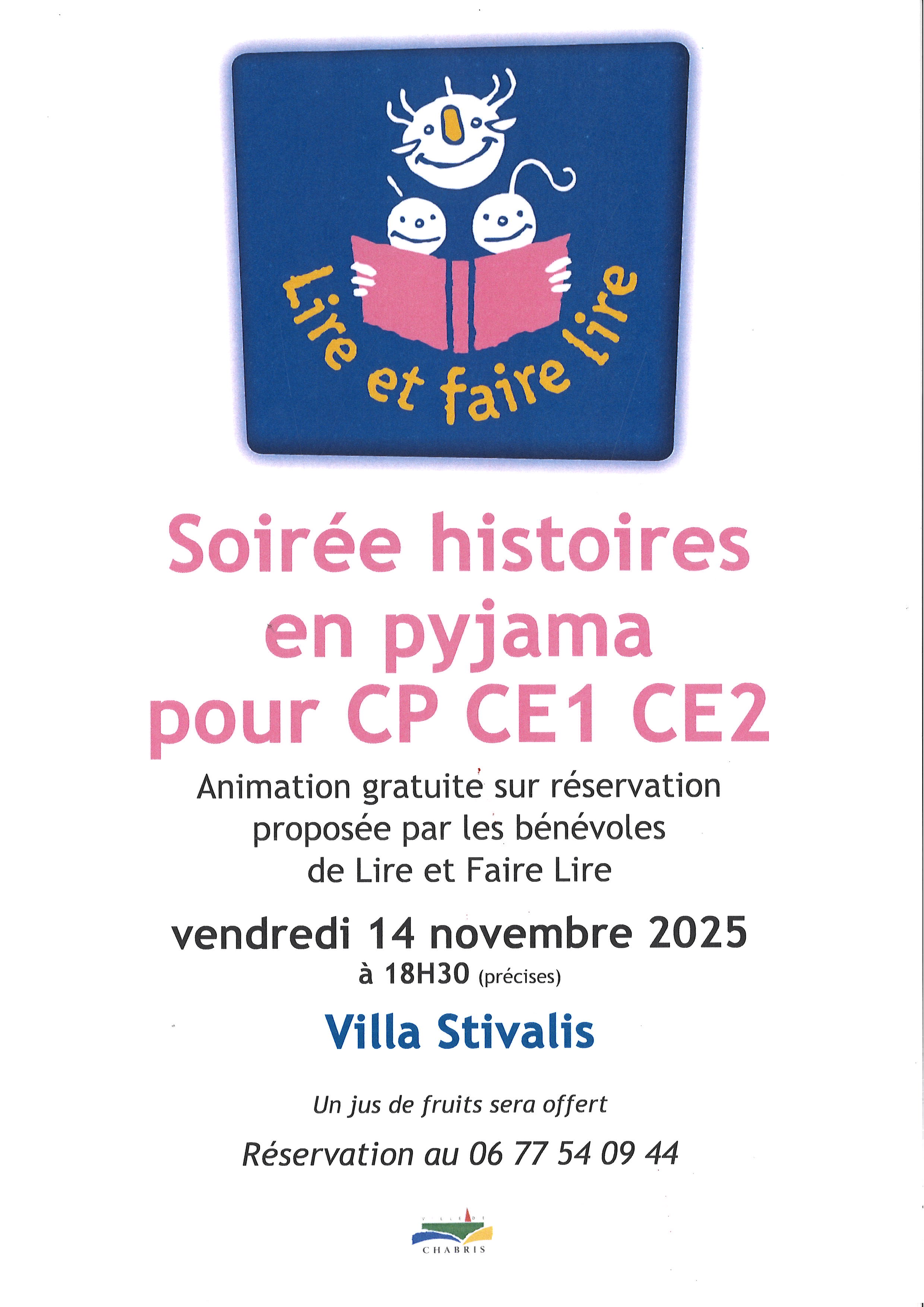 Lire et faire lire : soirée histoires en pyjama