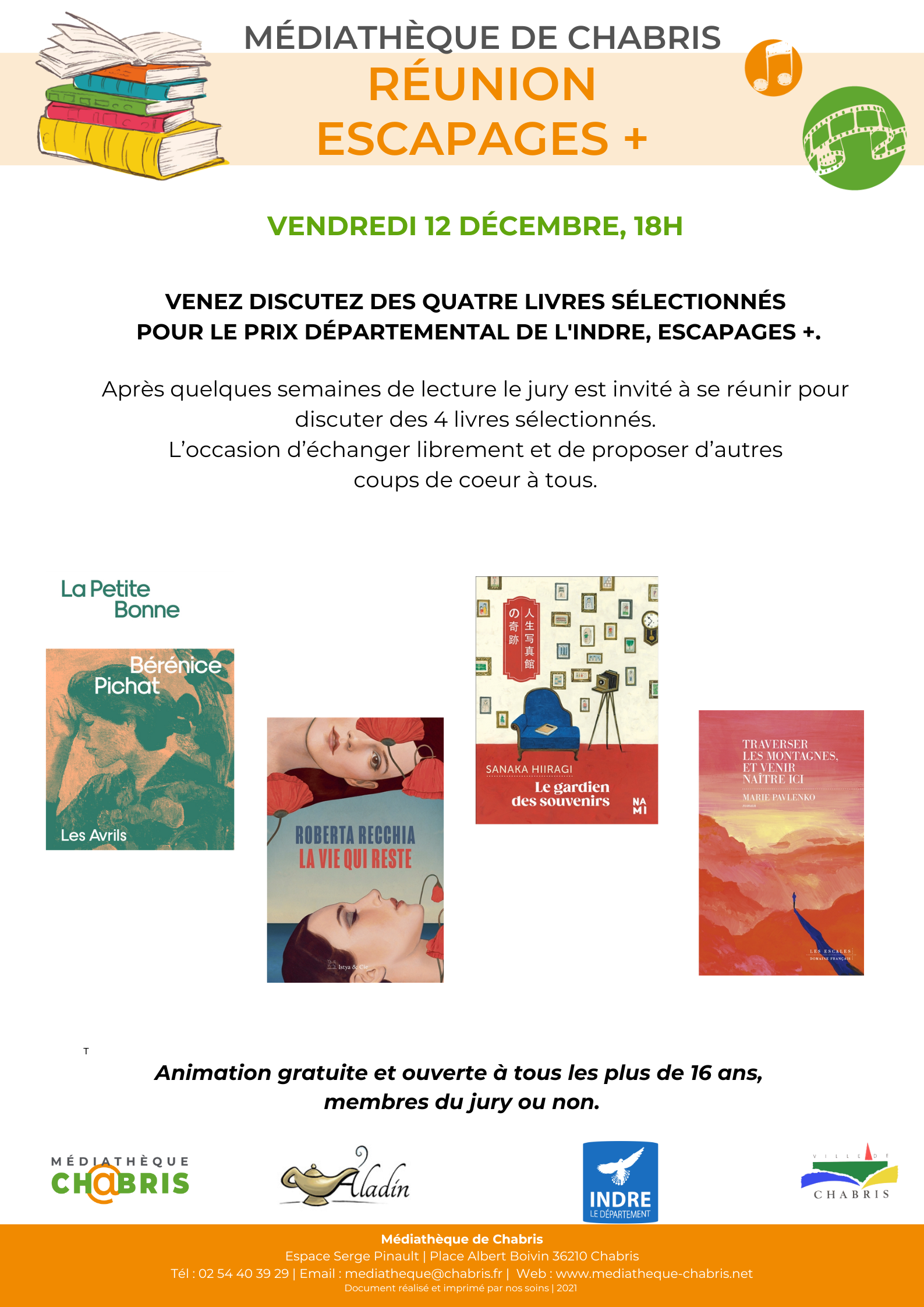 Médiathèque : réunion Escapages +