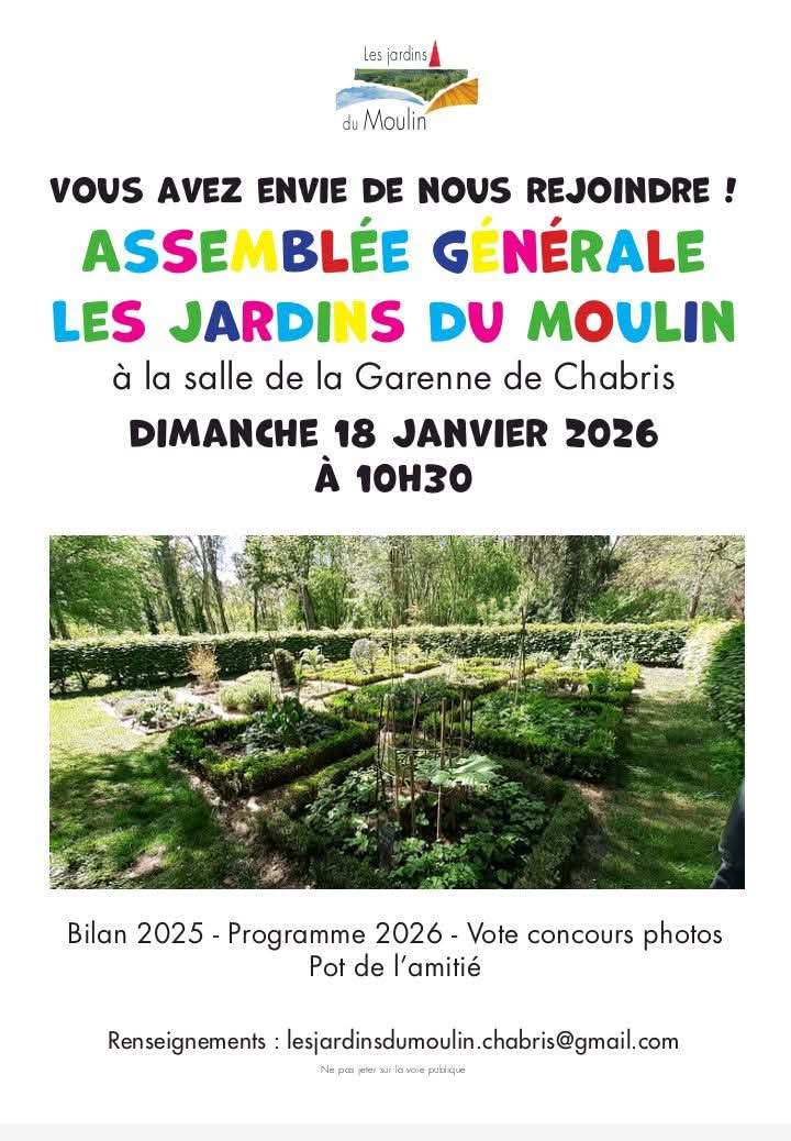 Les jardins du moulin : assemblée générale