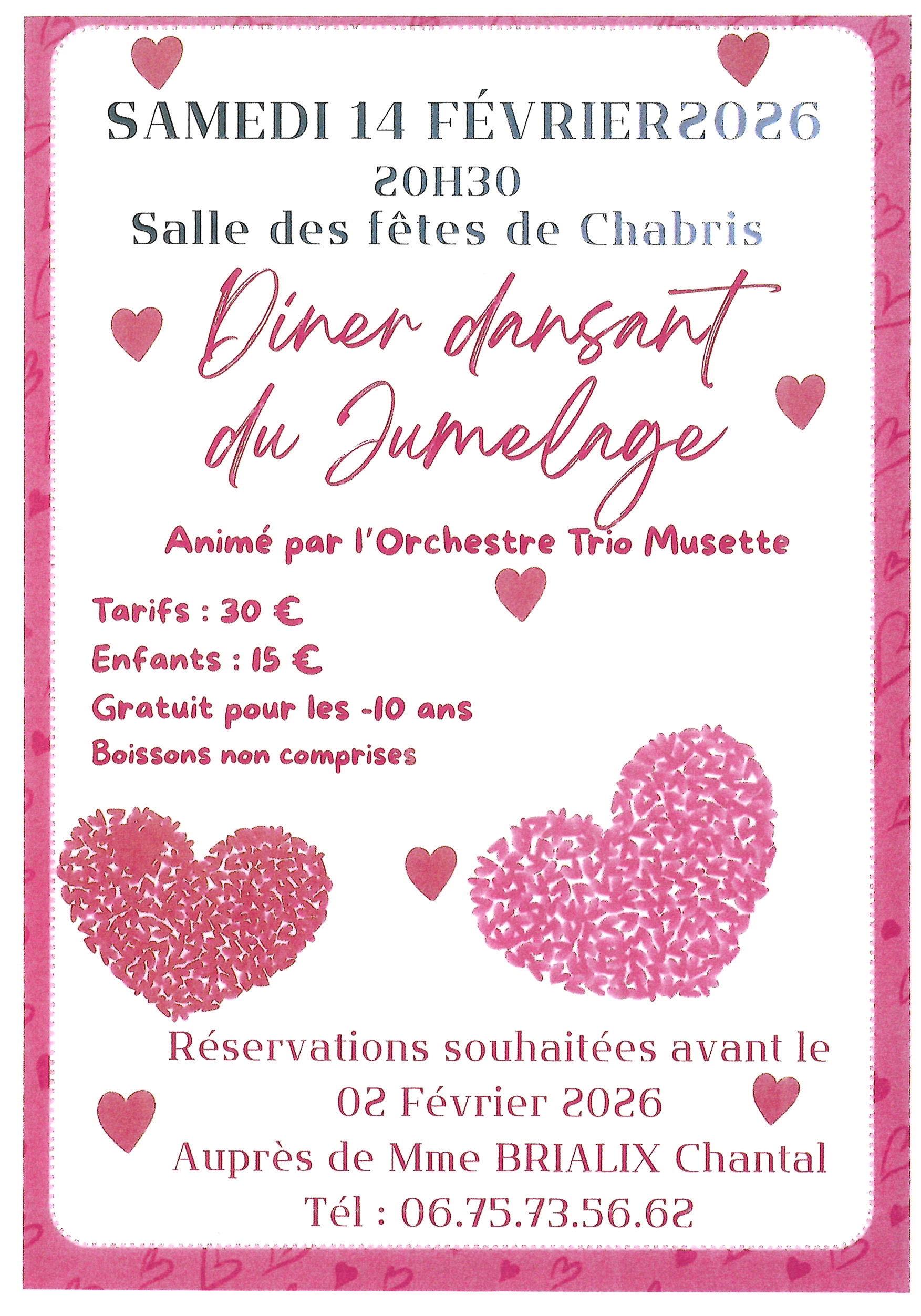 Comité de jumelage : dîner dansant