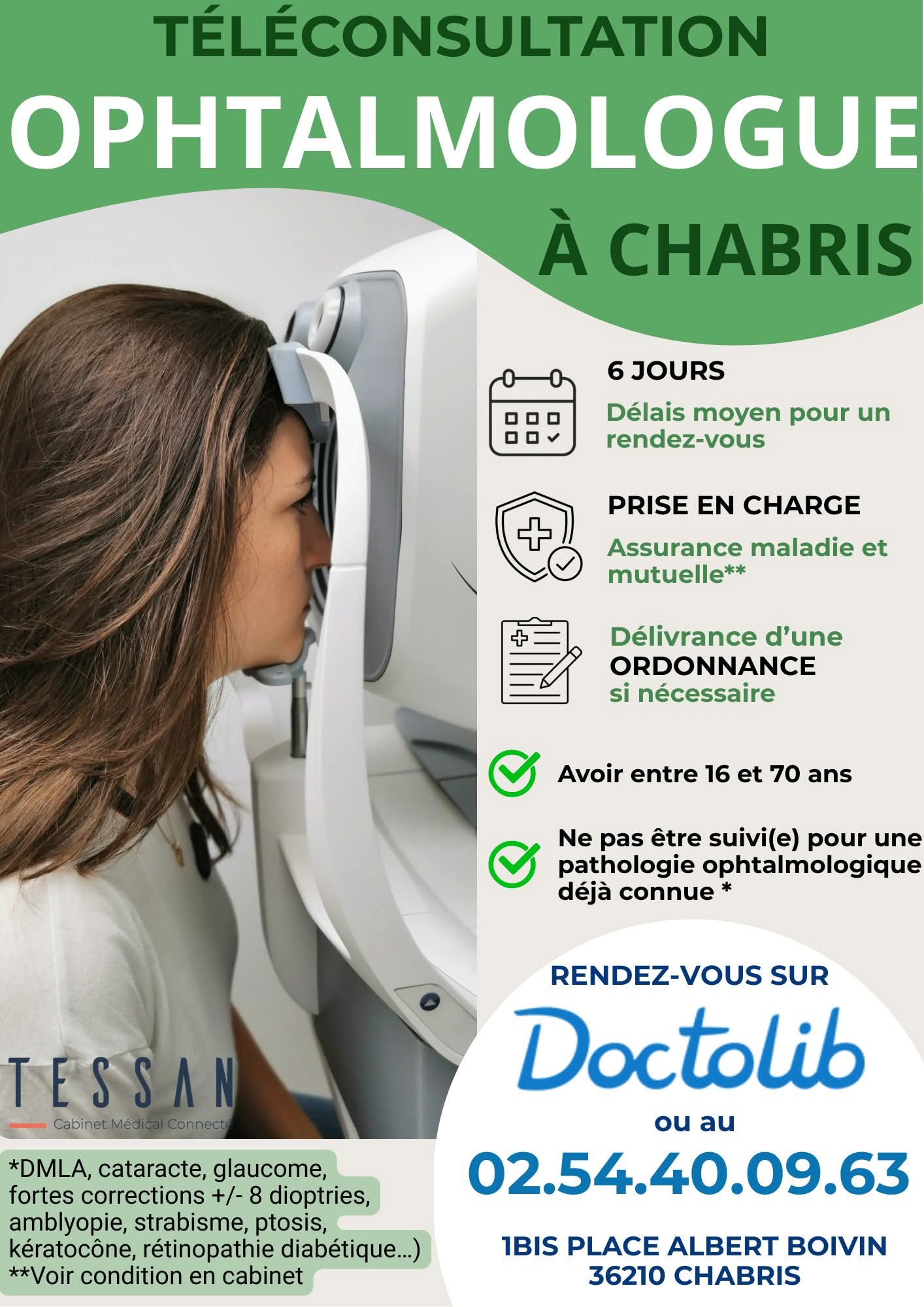 Optique Chabris : téléconsultation ophtalmologique