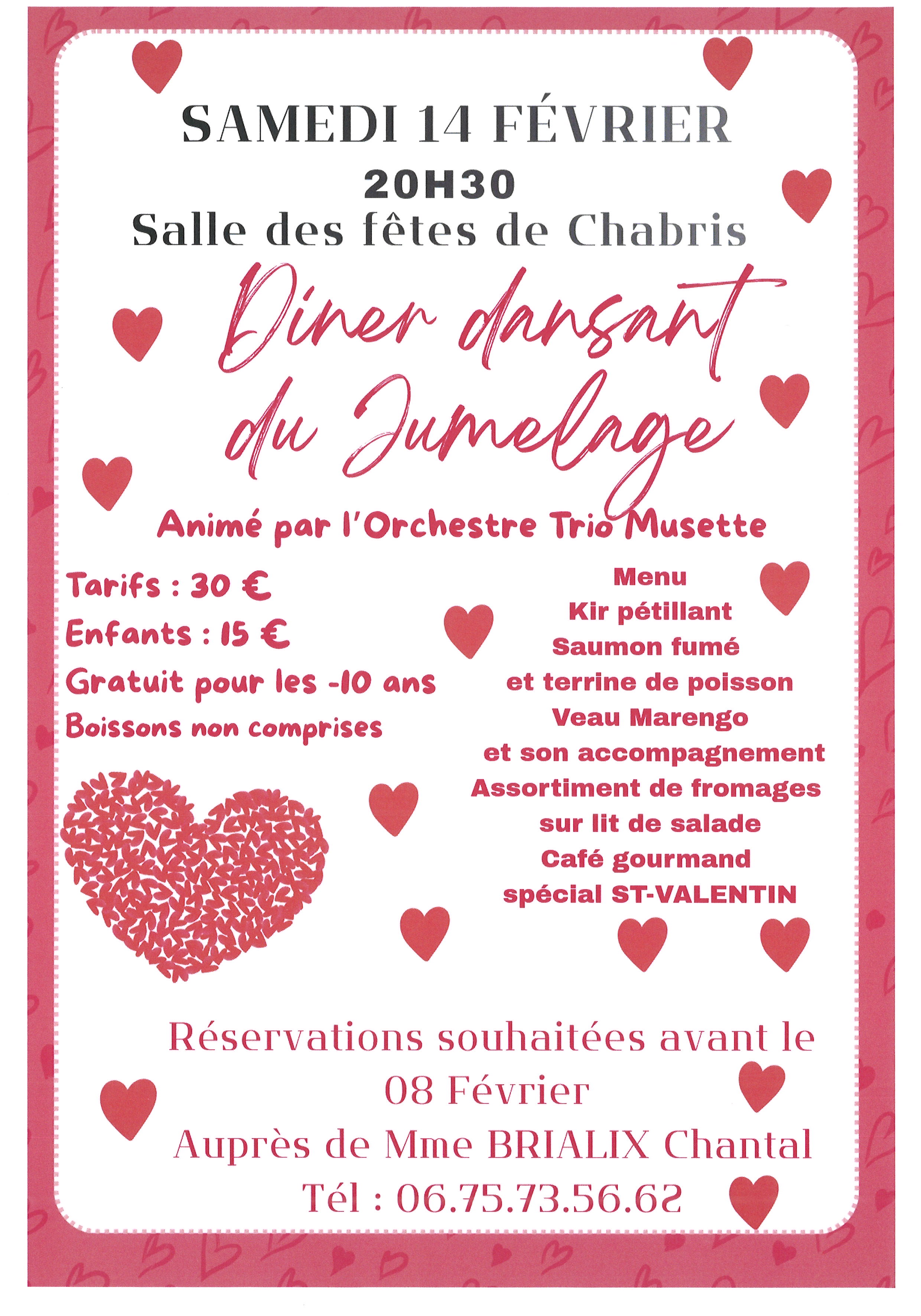 Comité de jumelage : dîner dansant