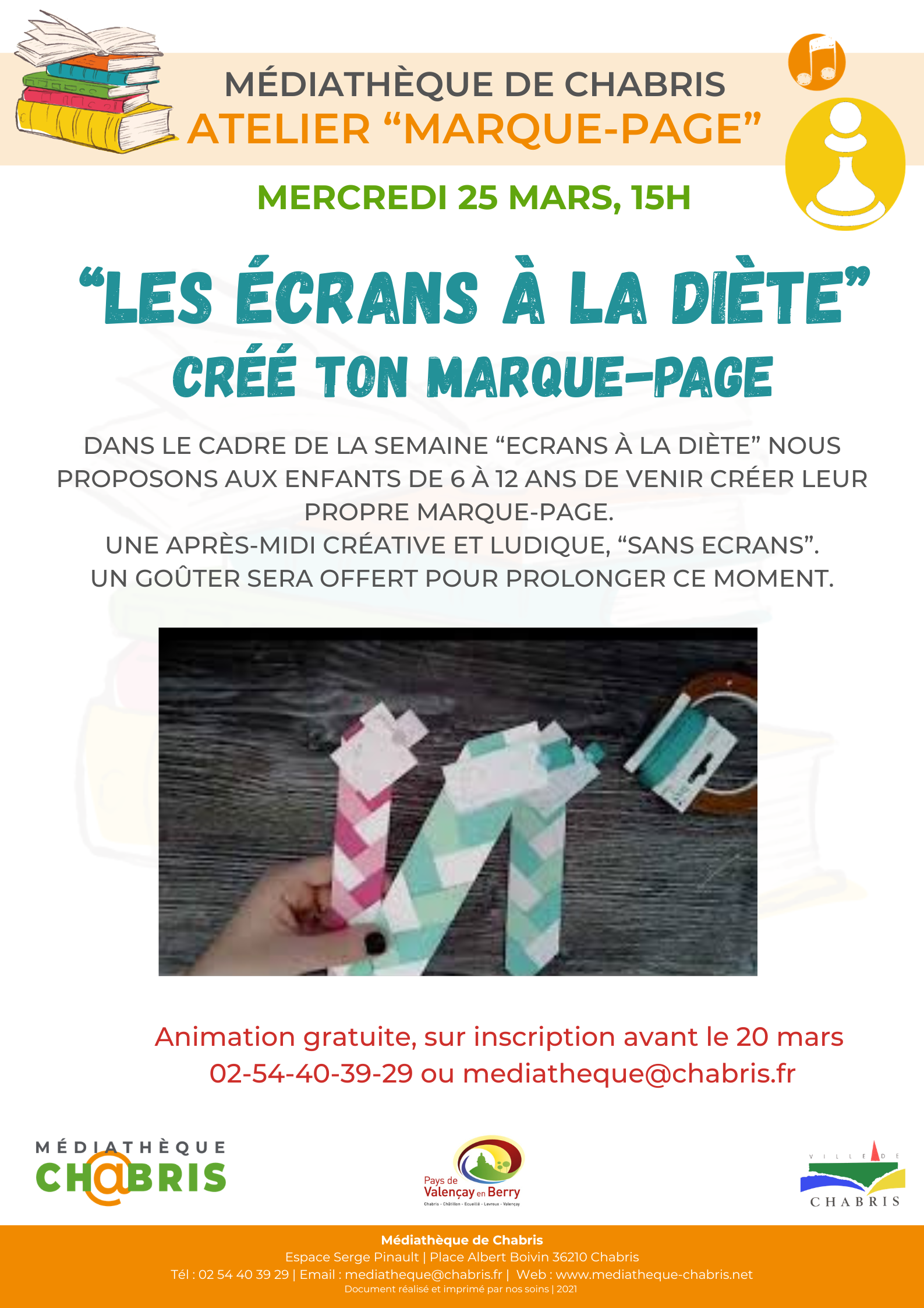 Médiathèque : création de marque-pages