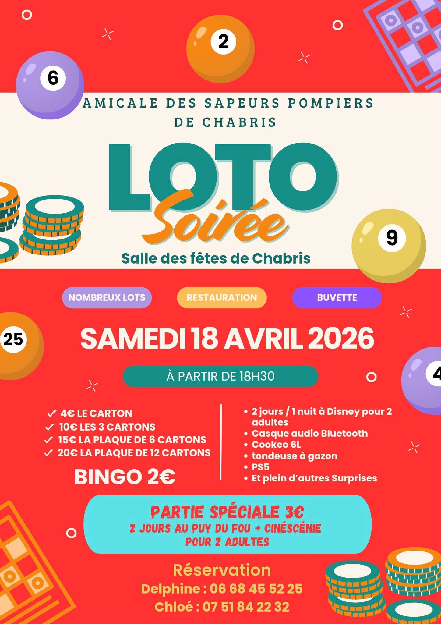Amicale des pompiers : soirée loto