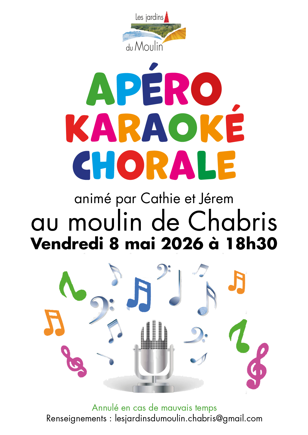 Les jardins du moulin : apéro karahoé-chorale