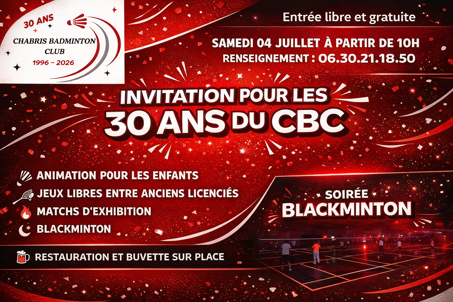 Badminton : les 30 ans