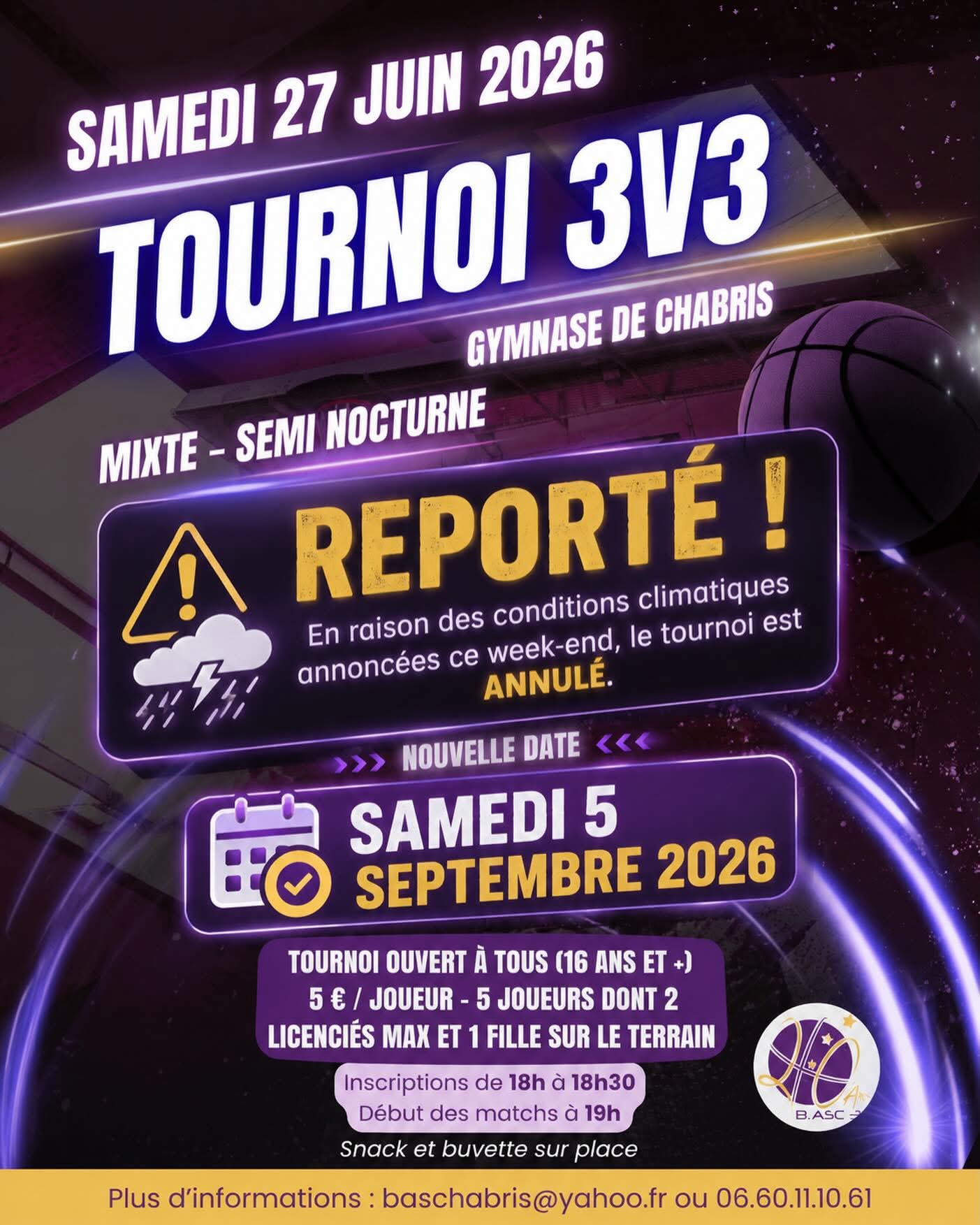 Basket : tournoi 3V3