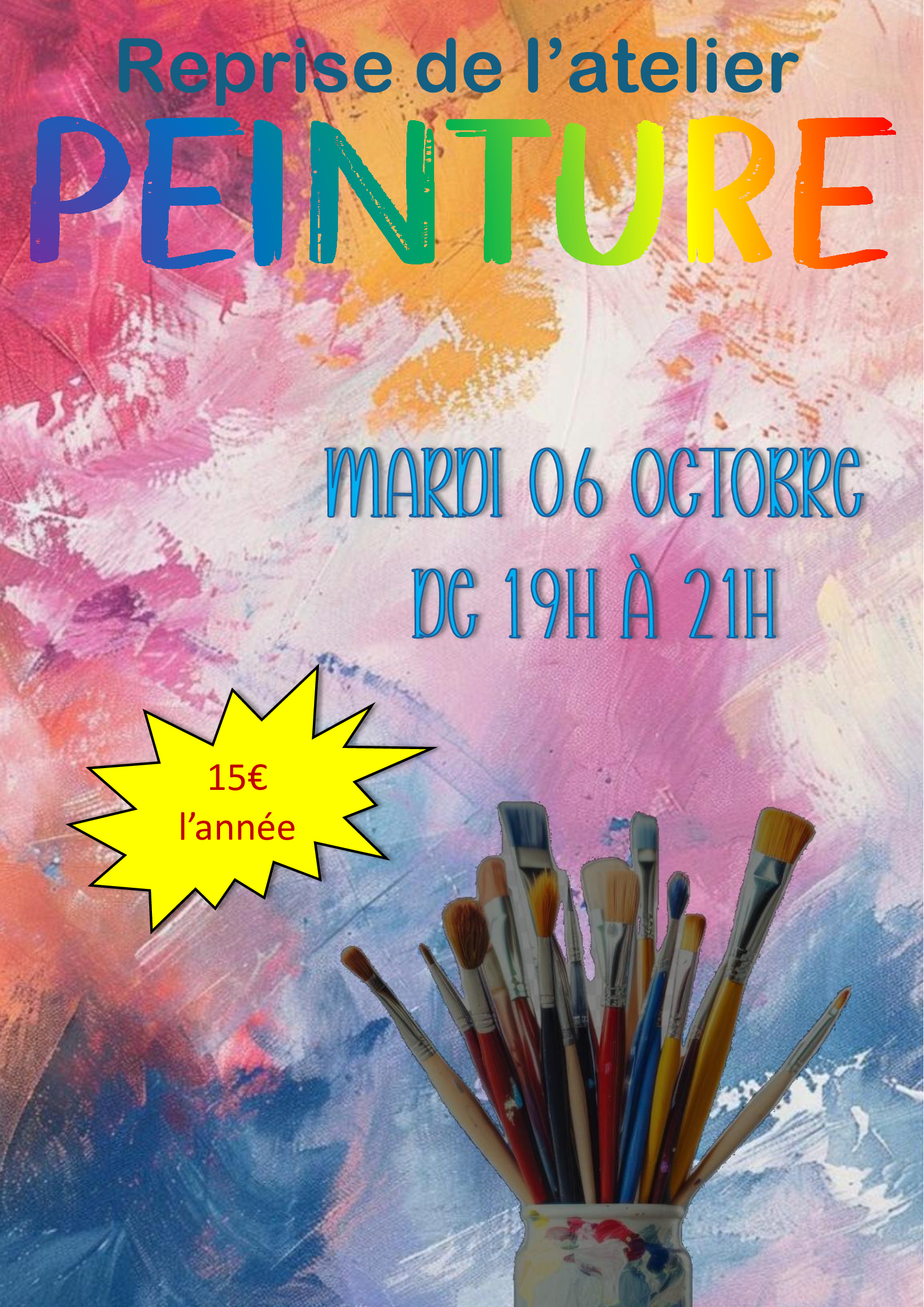 Reprise de l atelier peinture 2026 2027