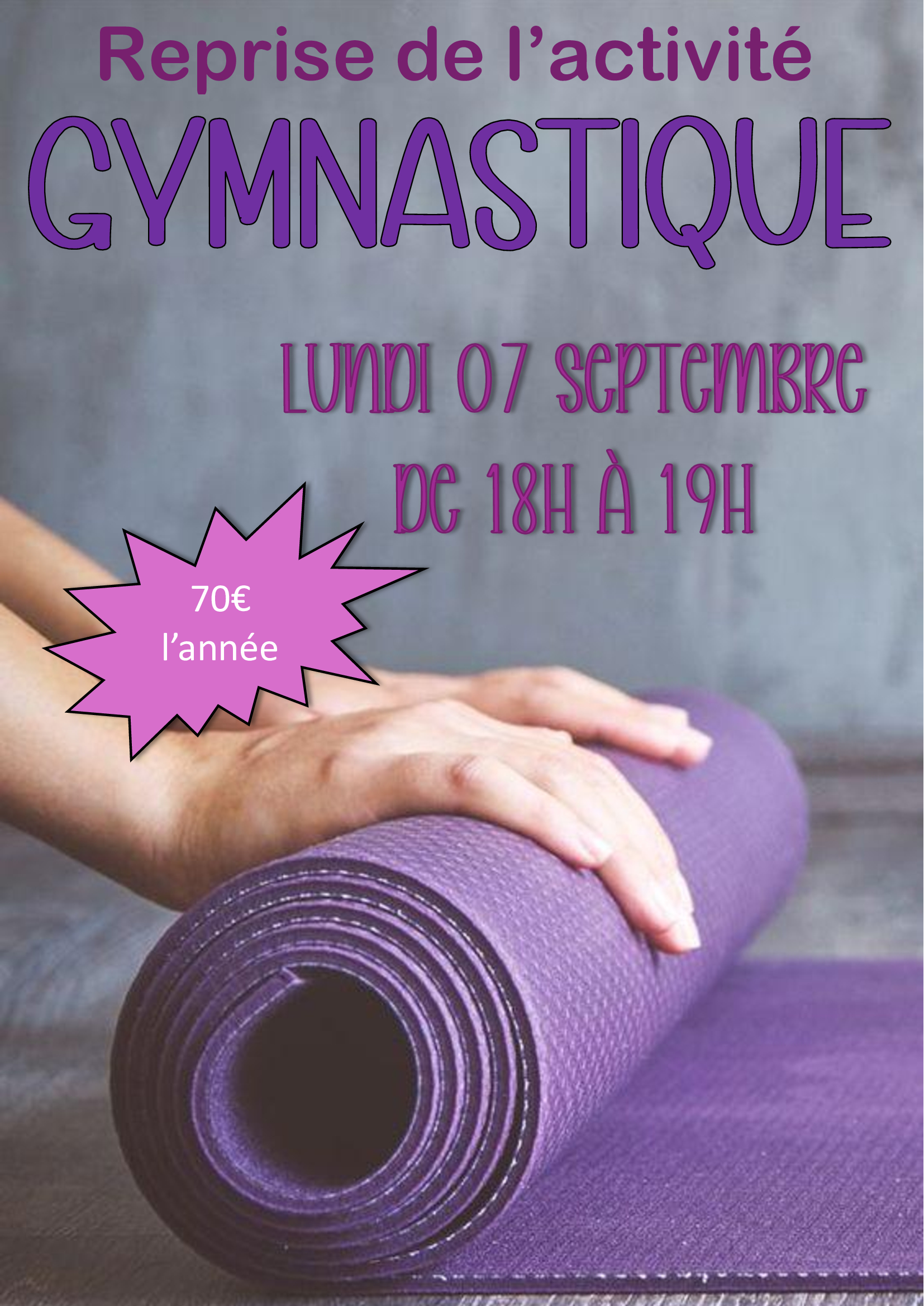 Reprise de l activite gymnastique 2026 2027
