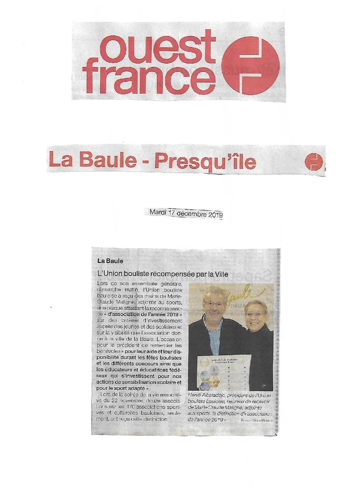 Article de presse Ouest France 17 12 2019 2 page 001