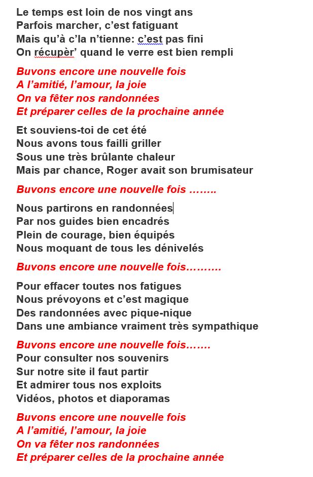 La chanson des randonneurs de Linars Graeme Allwright Il faut que je m en aille 