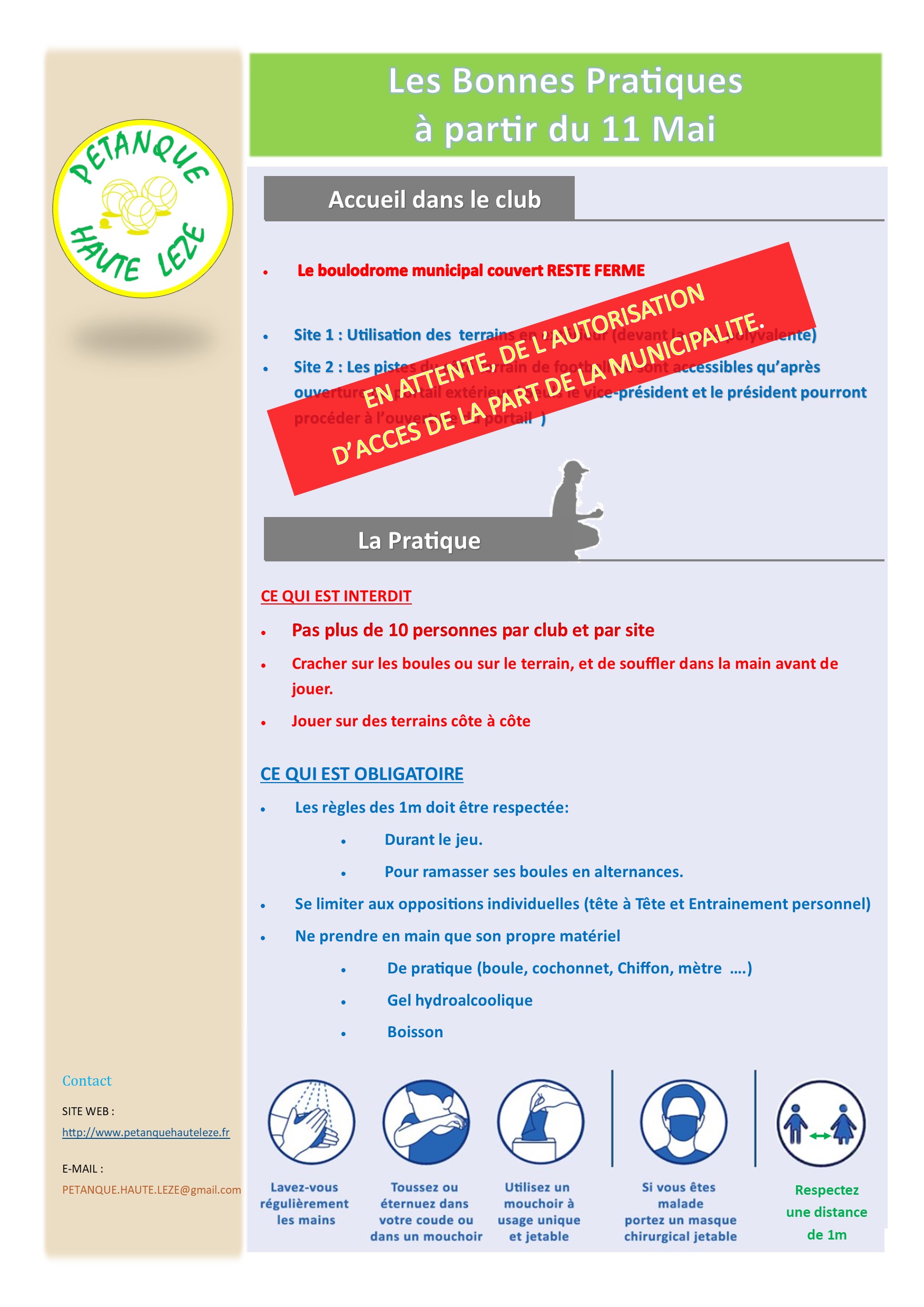 Les bonnes pratiques après le 11 Mai....