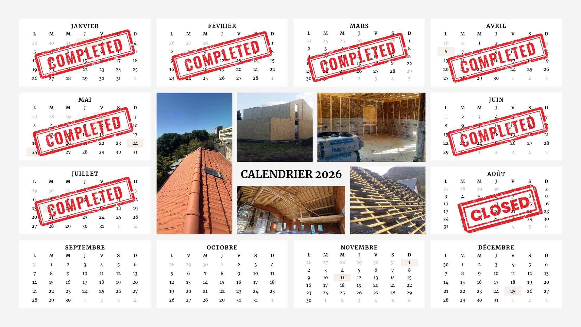 L'année 2026 se dessine : Planning quasi-complet chez FRESQUET CHARPENTE