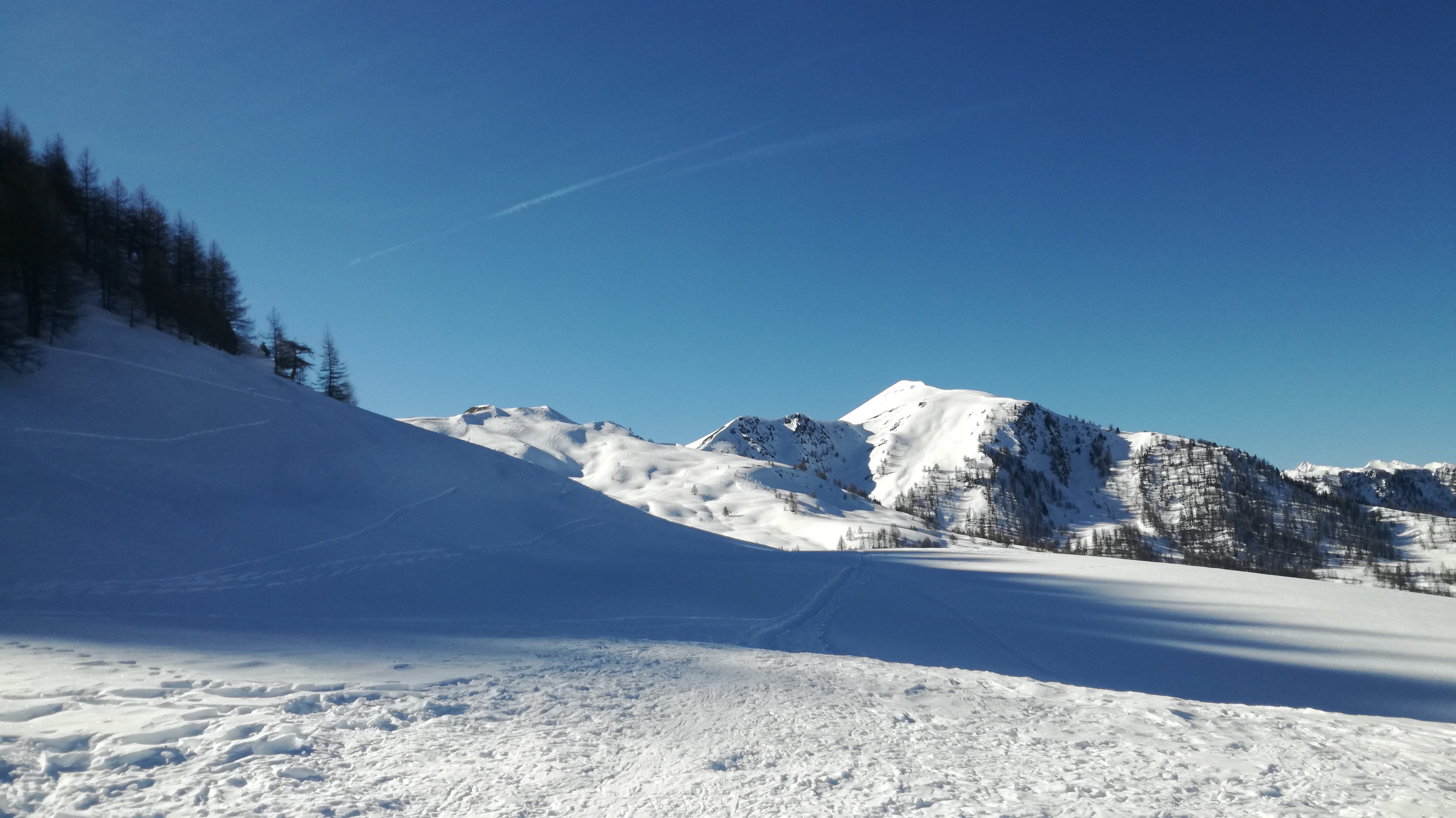 Plateau en montant au col