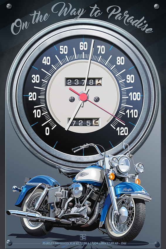 Horloge-harley-electra-30x20-w