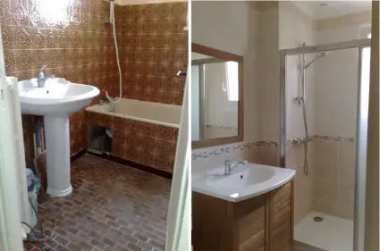 Rénovation totale d'une salle de bain à Bouguenais 44