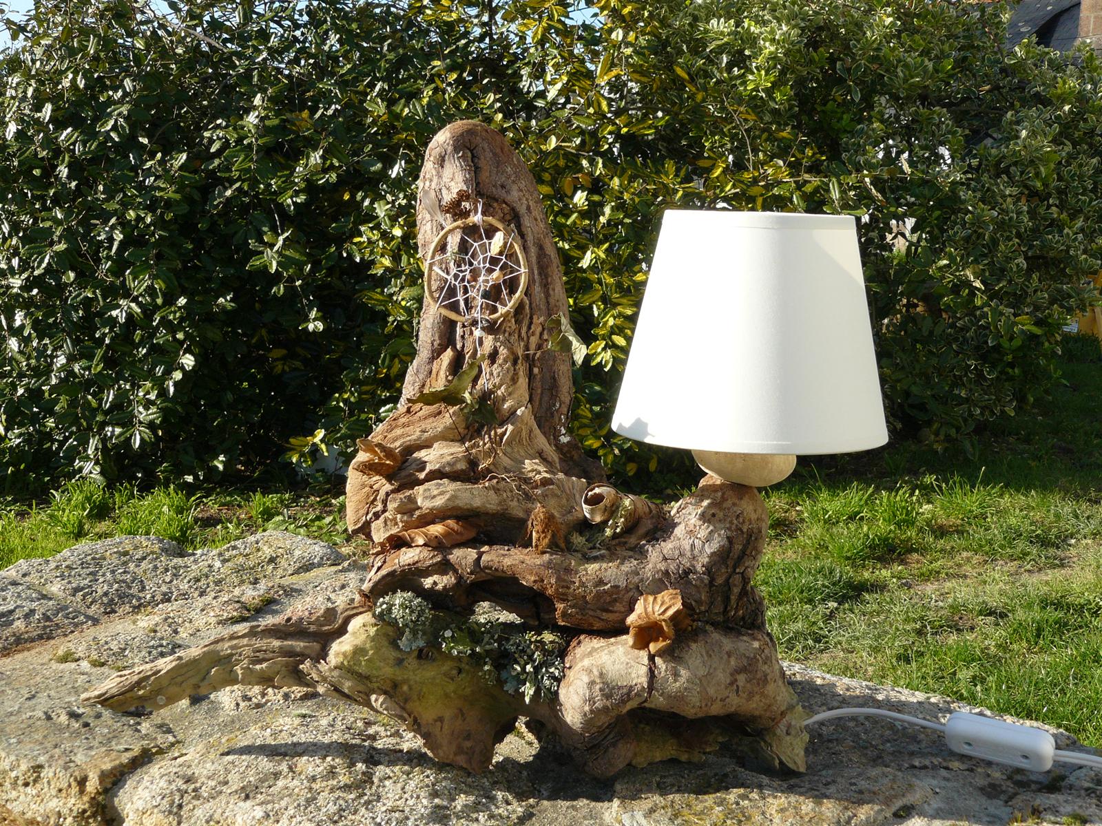 Lampe bois flotte 12
