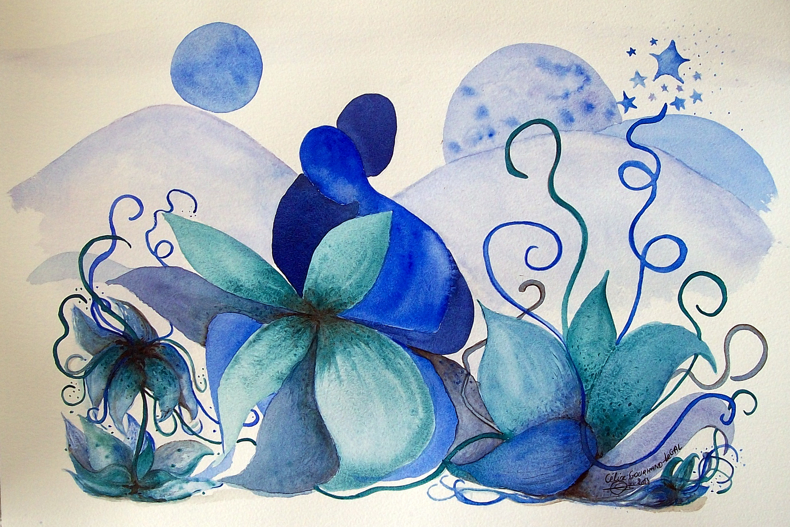 Eden - Aquarelle originale - 51 x 36 cm
Vendue