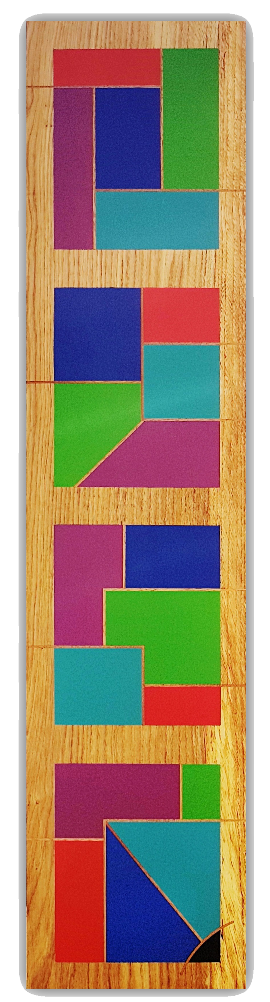 Séries Géométriques : création cloisonnée Selestica avec formes colorées organisées en sections par David Vereecken.

