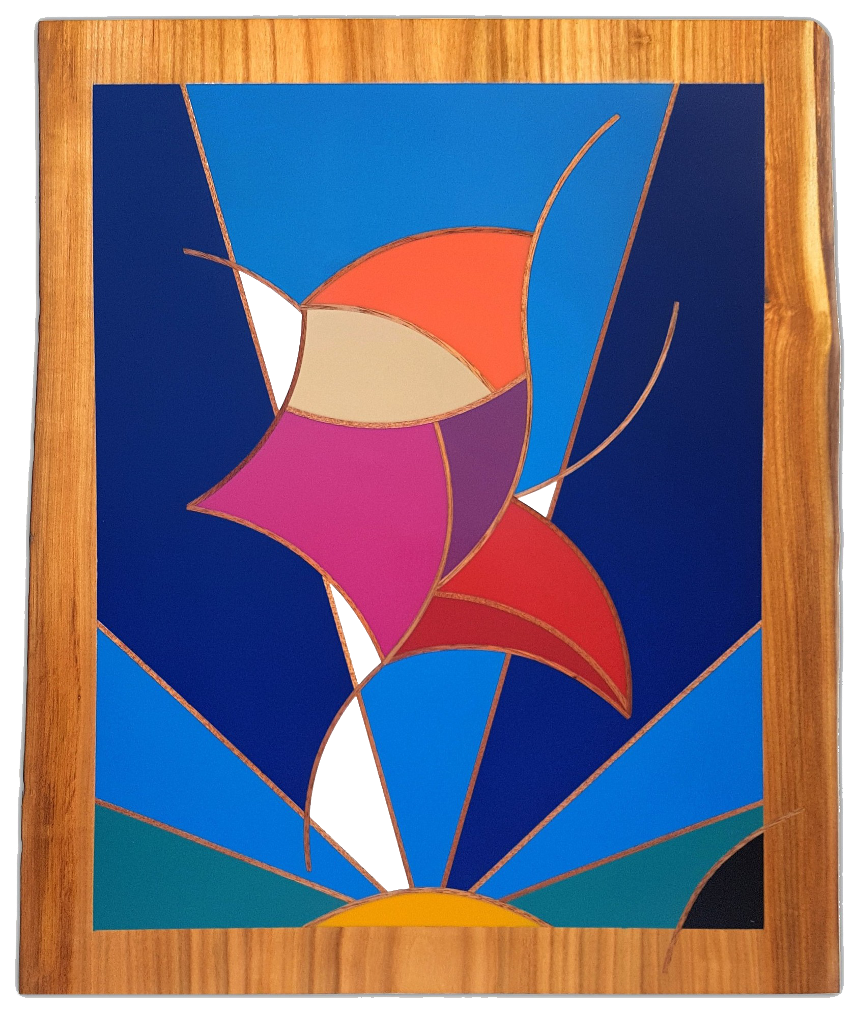 Rex : cloisonnage en résine Selestica réalisé par David Vereecken, représentant un roi à deux visages.

