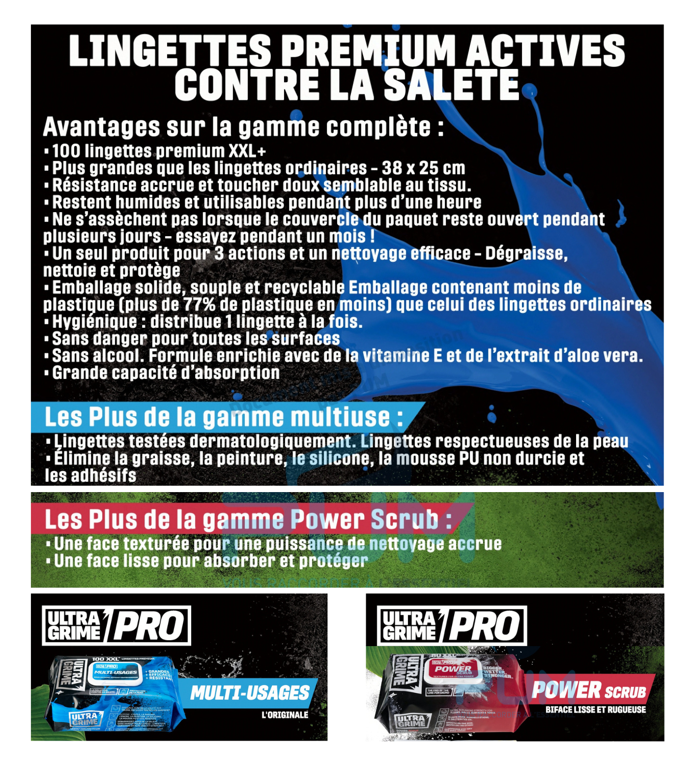 Lingettes ULTRA GRIME PRO
