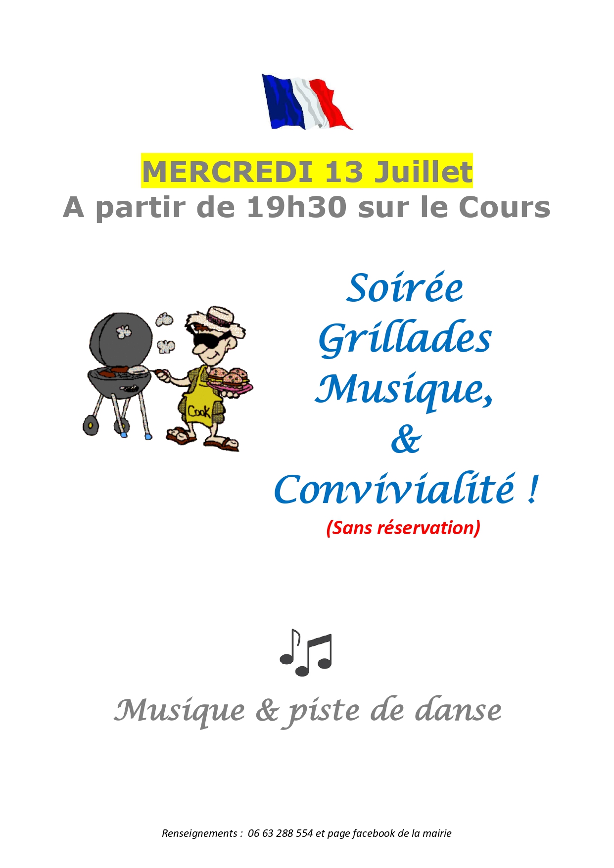 Fête du mercredi 13 juillet