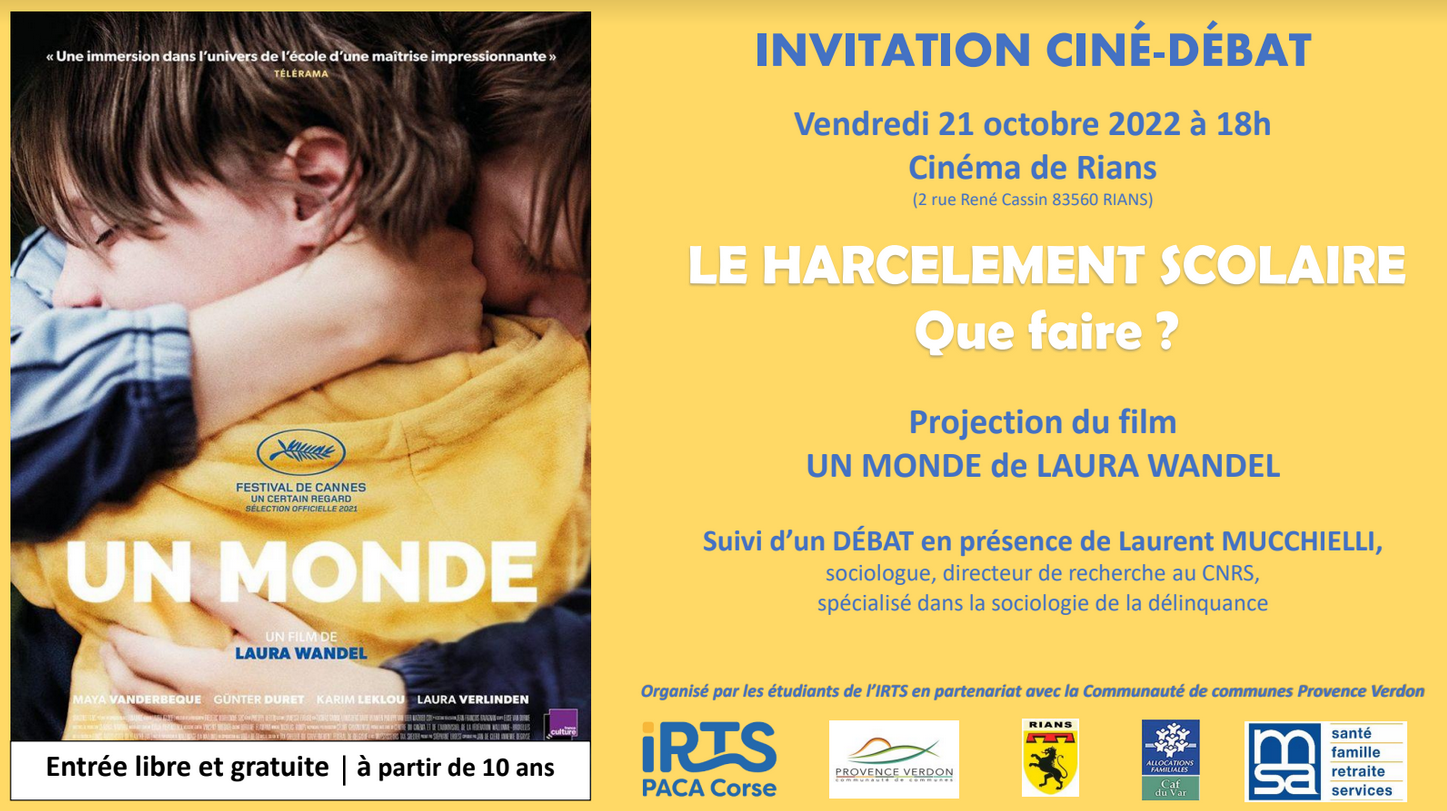 Invitation ciné-débat sur le thème du harcèlement scolaire