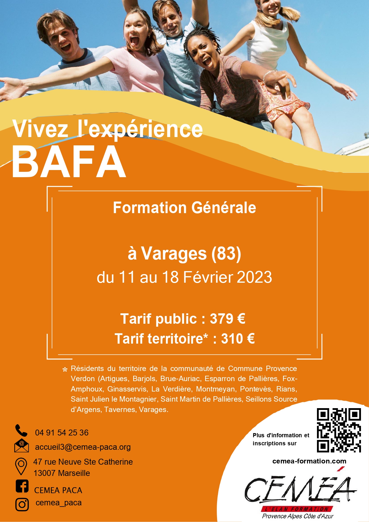  prochaine session de formation générale du BAFA