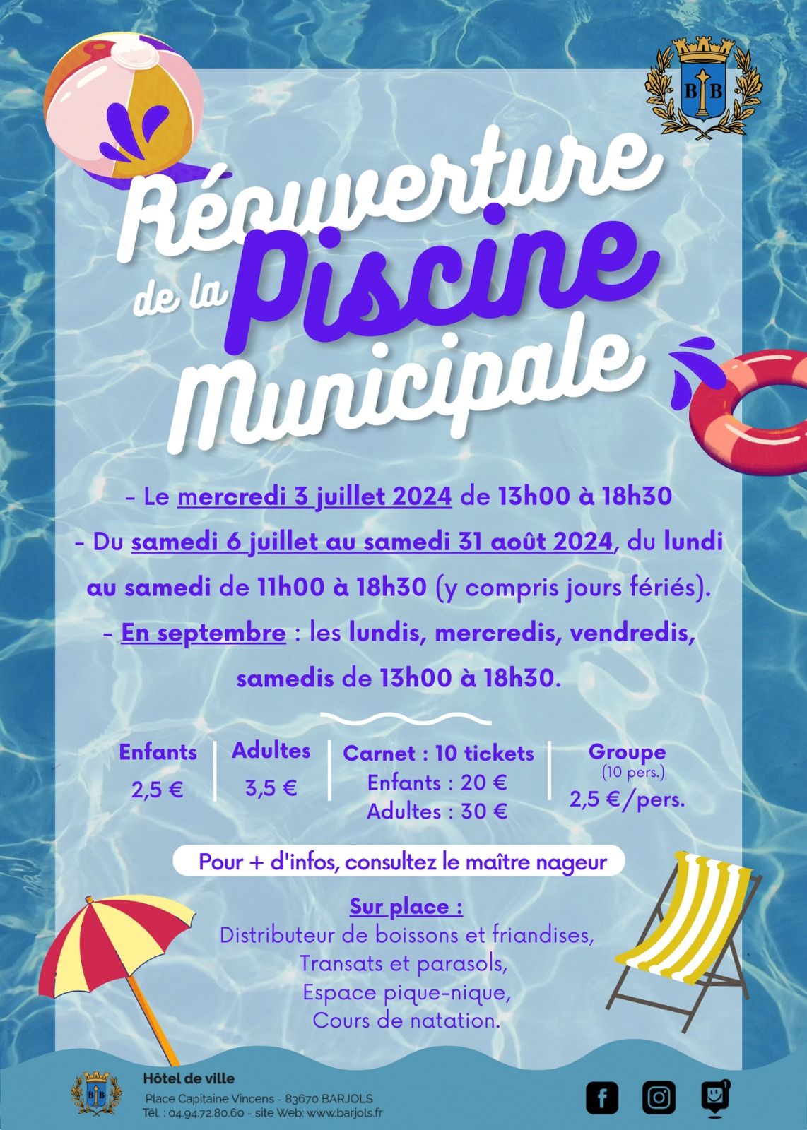 réouverture de la piscine de Barjols